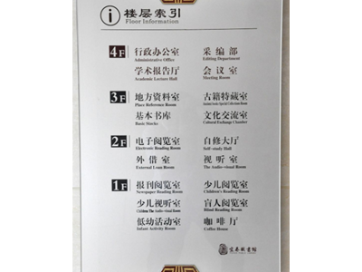 標(biāo)識公司分享：圖書館標(biāo)識系統(tǒng)設(shè)計(jì)原則